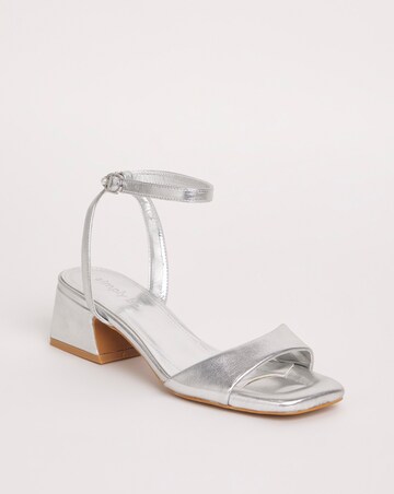 Amber Barely There Low Block Heel Sandals Extra Wide EEE Fit
