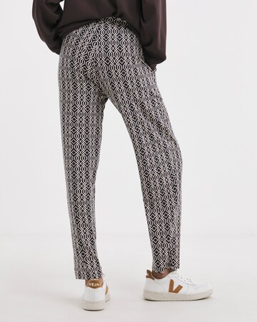 Printed Tapered Leg Jersey Trouser