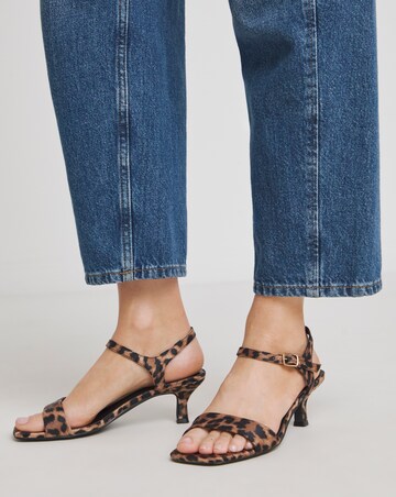 Neva Barely There Kitten Heel Two Part Sandals - Extra Wide Fit (EEE)