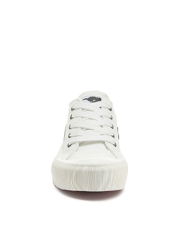 Rocket Dog White Jazzin Plus Lace Up Canvas Trainers -Standard Fit (D)