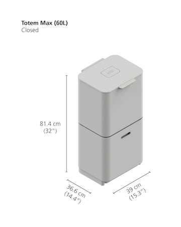 Joseph Joseph Totem 60L Bin Stone