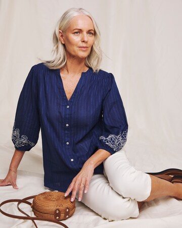 Julipa Embroidered Sleeve Blouse