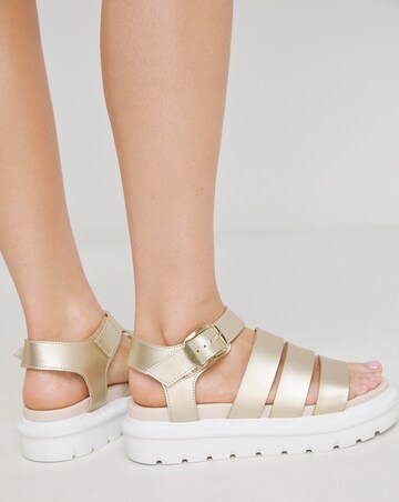 Heavenly Feet Saffron Fisherman Chunky Sandals Wide Fit