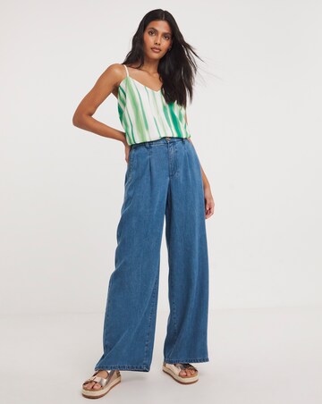 Mid Blue LyocellSoft Wide Leg Jeans