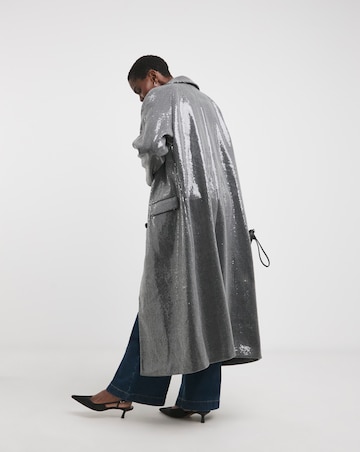 Sequin Longline Coat
