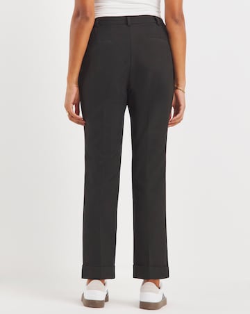 Black Tapered Ankle Grazer Trousers
