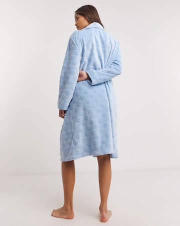 Pretty Secrets Button Through Fleece Dressing Gown