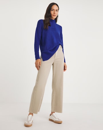 Ultraviolet Ribbed Side Split Tunic