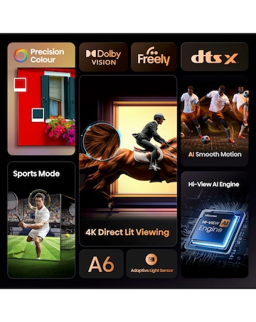Hisense 50A6QTUK 50in 4K Ultra HD HDR LED Smart TV