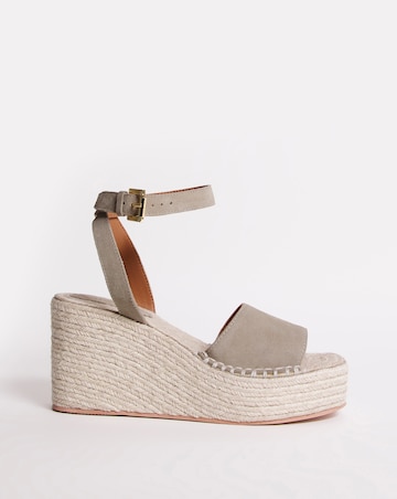Sissy Suede Espadrille Wedge Sandals - Extra Wide Fit (EEE)
