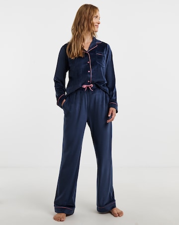 JD Williams Velour Button Through