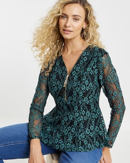 Joe Browns Georgie Lace Zip Top