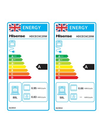 Hisense HDCEC6C20W 60cm Electric Double Cooker - Whte