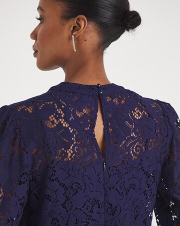 Joanna Hope Navy Lace Swing Dress