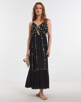 Simply Be Mirror Trims Maxi Beach Dress