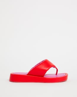 Shalia Volume Toe Post Flat Sandals - Extra Wide Fit (EEE)