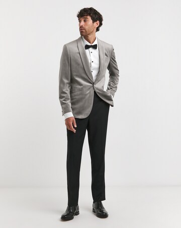 Velvet Satin Lapel Shawl Collar Blazer