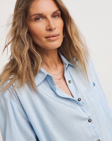 Linen Mix Long Sleeve Shirt