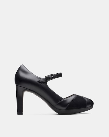 Clarks Ambyr Leather Court Shoes Wide Fit