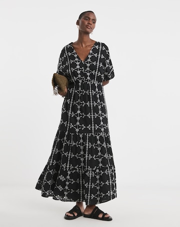 Pure Cotton Broderie Smock Dress