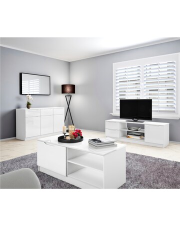 Sorrento Ready Assembled High Gloss Side Table