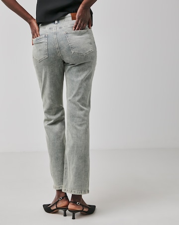 Vintage Wash Straight Leg Jeans