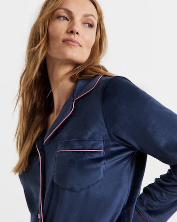 JD Williams Velour Button Through