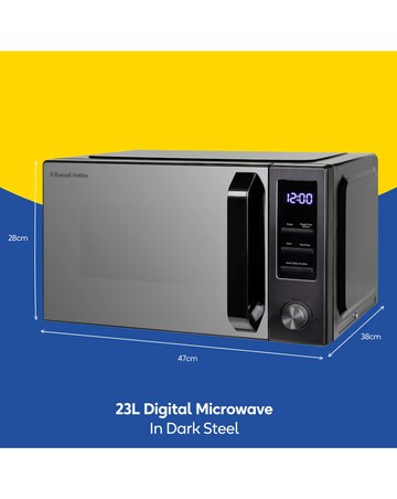 Russell Hobbs RHM2372DS 23L Digital Microwave - Dark Steel