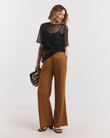 Short Sleeve Lace Top With Cami