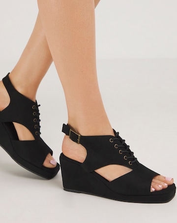 Ariana Shoe Boot Wedge Sandals Extra Wide EEE Fit Simply Comfort