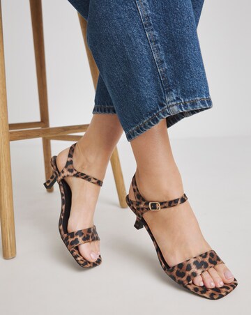 Neva Barely There Kitten Heel Two Part Sandals - Extra Wide Fit (EEE)