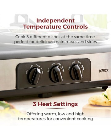 Tower T16015 3 x 1.5 Litre Pot Slow Cooker