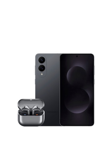 Samsung Galaxy S25 Edge 256GB Black & Samsung Galaxy Buds3 Silver Bundle