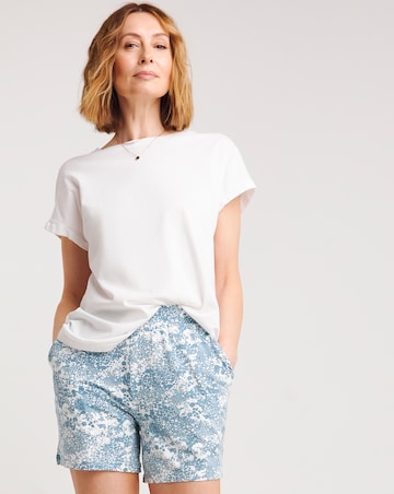 Blue Print Jersey Shorts