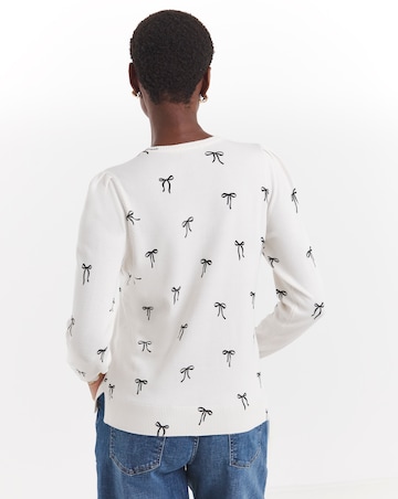Spot Print Crew Neck Jumper