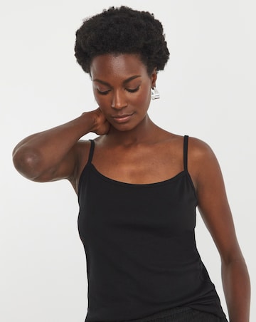 Black Cami Vest With Adjustable Straps