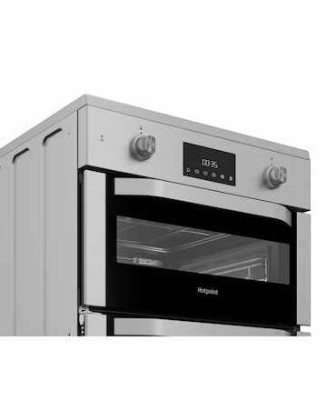 Hotpoint HDE6IDC2X Electric Double Cooker with Induction Hob - Stainless Steel
