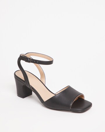 Ankle Strap Block Heel Sandal - Wide Fit (E)