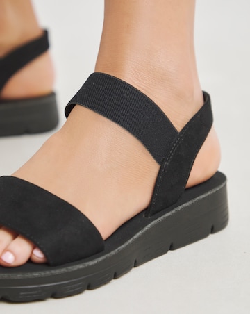Simply Be Vanya Stretchy Strap Sandals - Wide Fit (E)