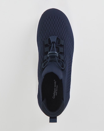 Cushion Walk Navy Arch Support Toggle Trainers- Extra Wide Fit (EEE)