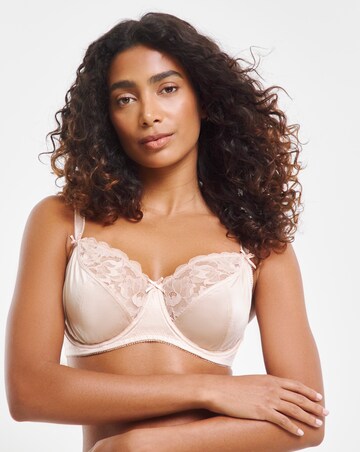 Pretty Secrets Ivy Lace Balcony Wired Basic Bra (B-F) Almond
