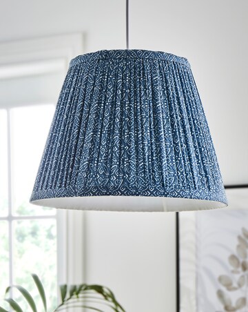Blue Pleated Shade