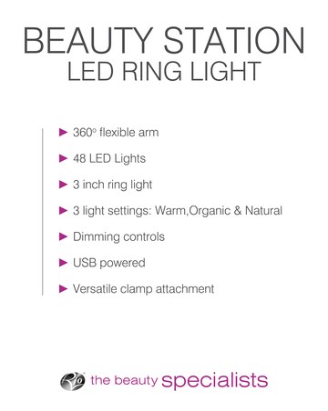 Rio Beauty Station LED Ring Light