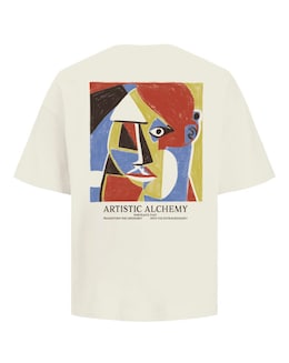 Jack &amp; Jones Artistic Alchemy Back Graphic T-Shirt - Cream