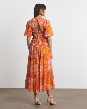 Joanna Hope Lace Up Maxi Dress