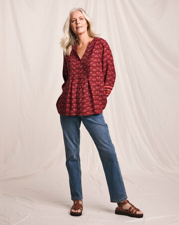 Julipa Printed Pintuck Blouse