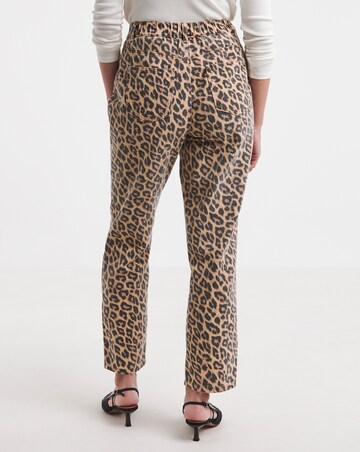 Pure Cotton Leopard Straight Leg Jean