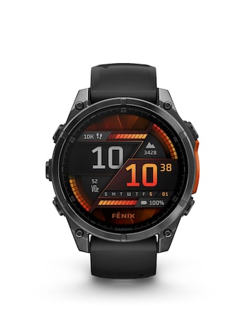 Garmin Fenix 8 47mm Amoled Smart Watch - Slate Grey with Black Silicone Band