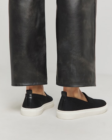 Felicity Stretch Textile Slip On Trainers - Wide Fit (E)