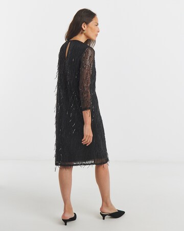 Tassel Sequin Shift Dress